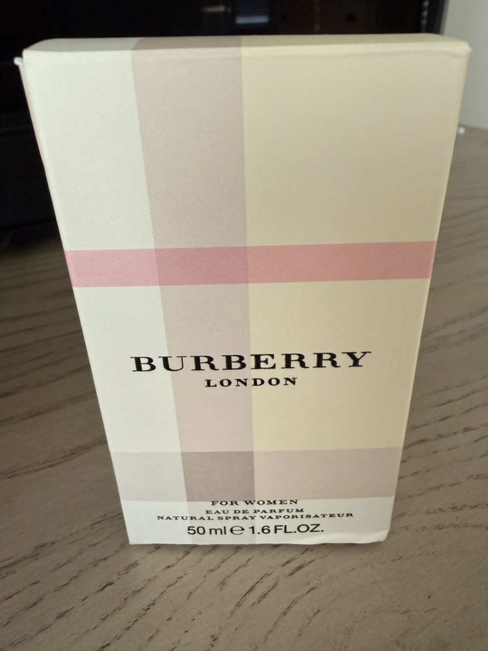 Burberry Cream & Pink Plaid Perfume Box
